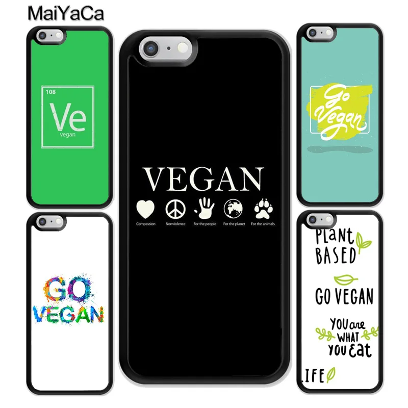 

MaiYaCa Vegetarian VEGAN FOOD ANIMAL LOVE TPU Phone Case For iphone XR XS MAX 11 Pro MAX X 6 6S 7 8 Plus 5 5S Back Cover Shell