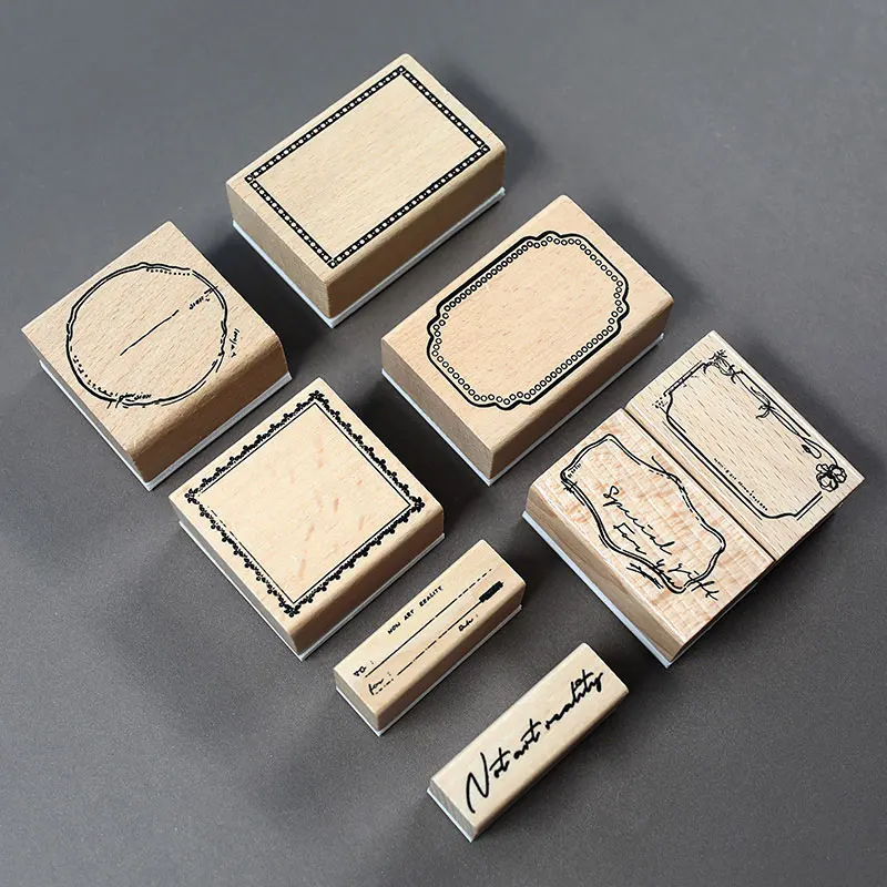 

Vintage classic label series wood stamp DIY craft wooden rubber stamps for scrapbooking stationery scrapbooking standard stamp