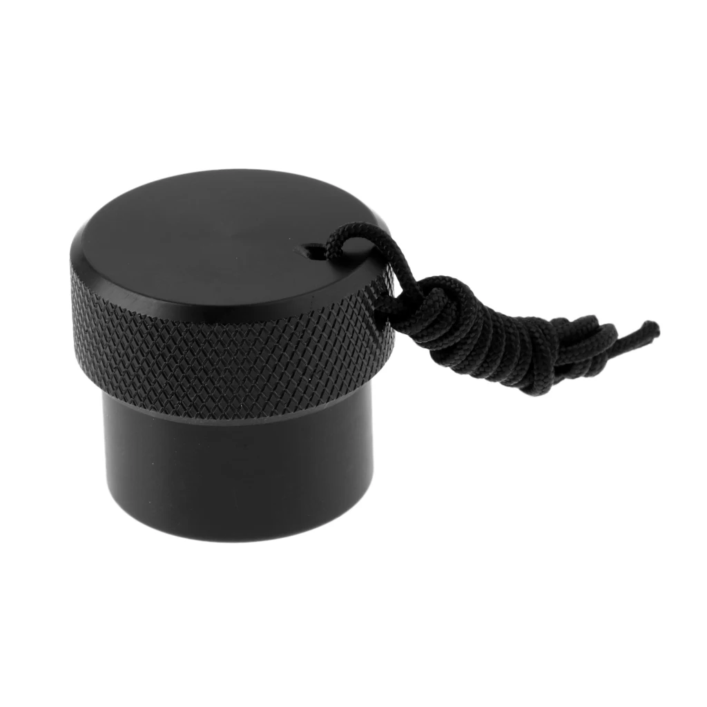 Lightweight ABS Replacement Dive DIN Tank Valve Dust Plug  Attached with Rope for Underwater Scuba Diving Accessories Black