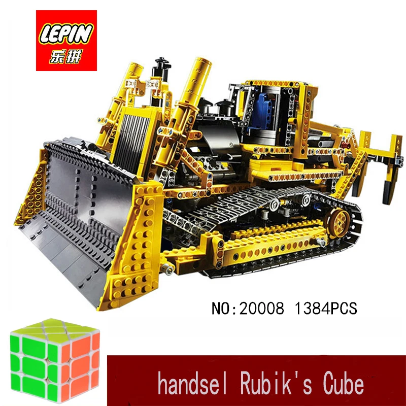 

lepin architecturs 20008 technic serie remote control bulldozer Model Assembling Building block Bricks kits Compatible 42030
