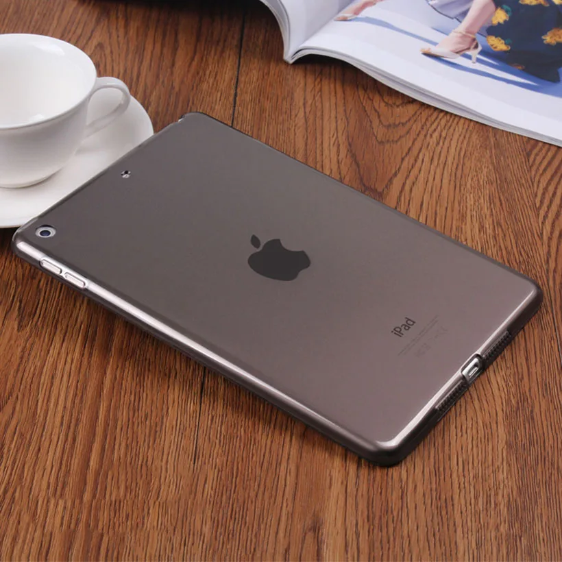 Fundas для iPad Чехол iPad 6го поколения чехол для планшета для iPad 9,7 5th 5 6 Gen градиентный Кристальный силиконовый чехол задняя крышка - Цвет: Grey