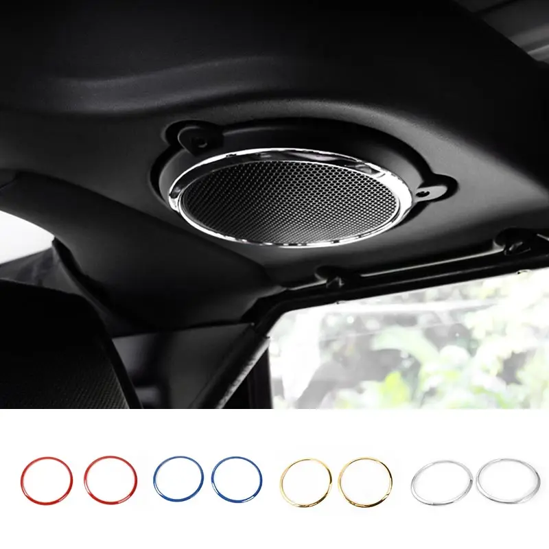 

MOPAI ABS Car Interior Decoration Accessories Roof Sound Box Speaker Ring Stickers For Jeep Wrangler 2008-2014 Car Styling