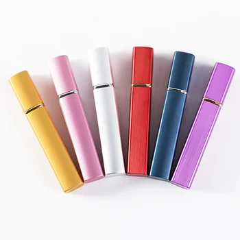 

Anodized Square 1PCS 12ml 6 Colors Mini Portable Travel Refillable Perfume Atomizer Bottle Perfume Bottle For Spray Scent Pump