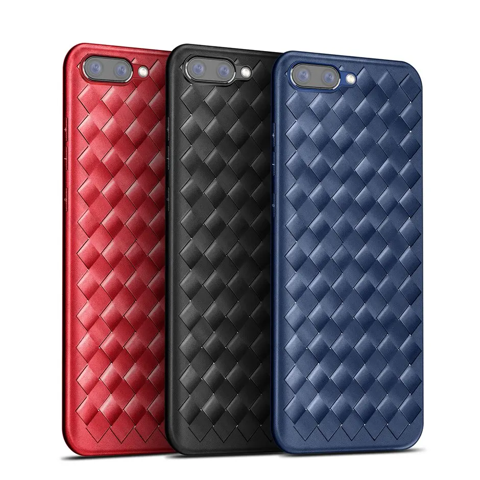 

Woven Silicone Cover For Huawei Honor 10 Case Honor 10 COL-L29 Luxury Grid Soft TPU Back Cover For Huawei Honor10 Phone Case
