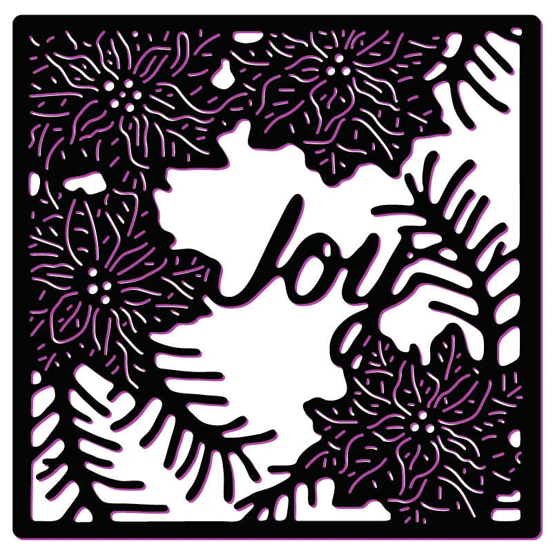 LEAF SQUARE die cuts scrapbook cards