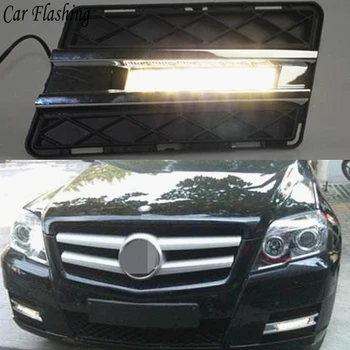 

Car Flashing 1set For Mercedes benz GLK300 GLK350 GLK 500 2008 - 2012 LED DRL Daytime Running Lights Daylight Signal lamp light