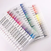 48 цветов акварельные ручки-щетки художественные маркеры ручки для нарисованные красками книги манга каллиграфия школьные принадлежности канцелярские принадлежности