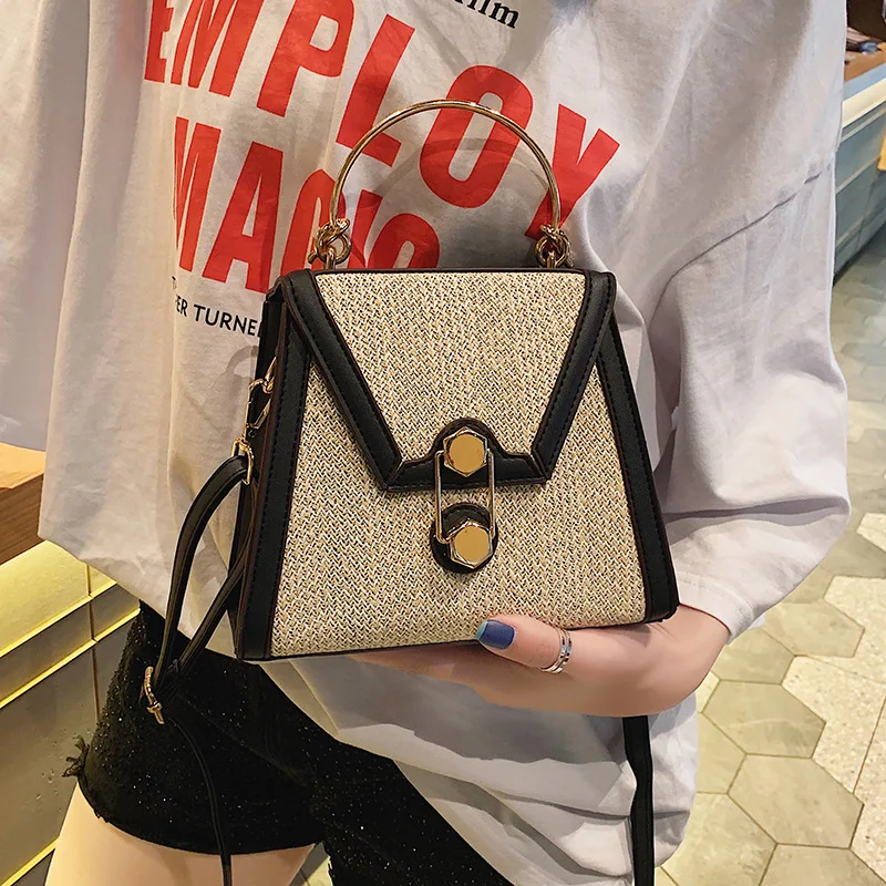 

JI HAO Original Design Single Shoulder Bags PU Leather Crossbody Bag For Women Straw Messenger Bag Fashion Handbag Flap Bags