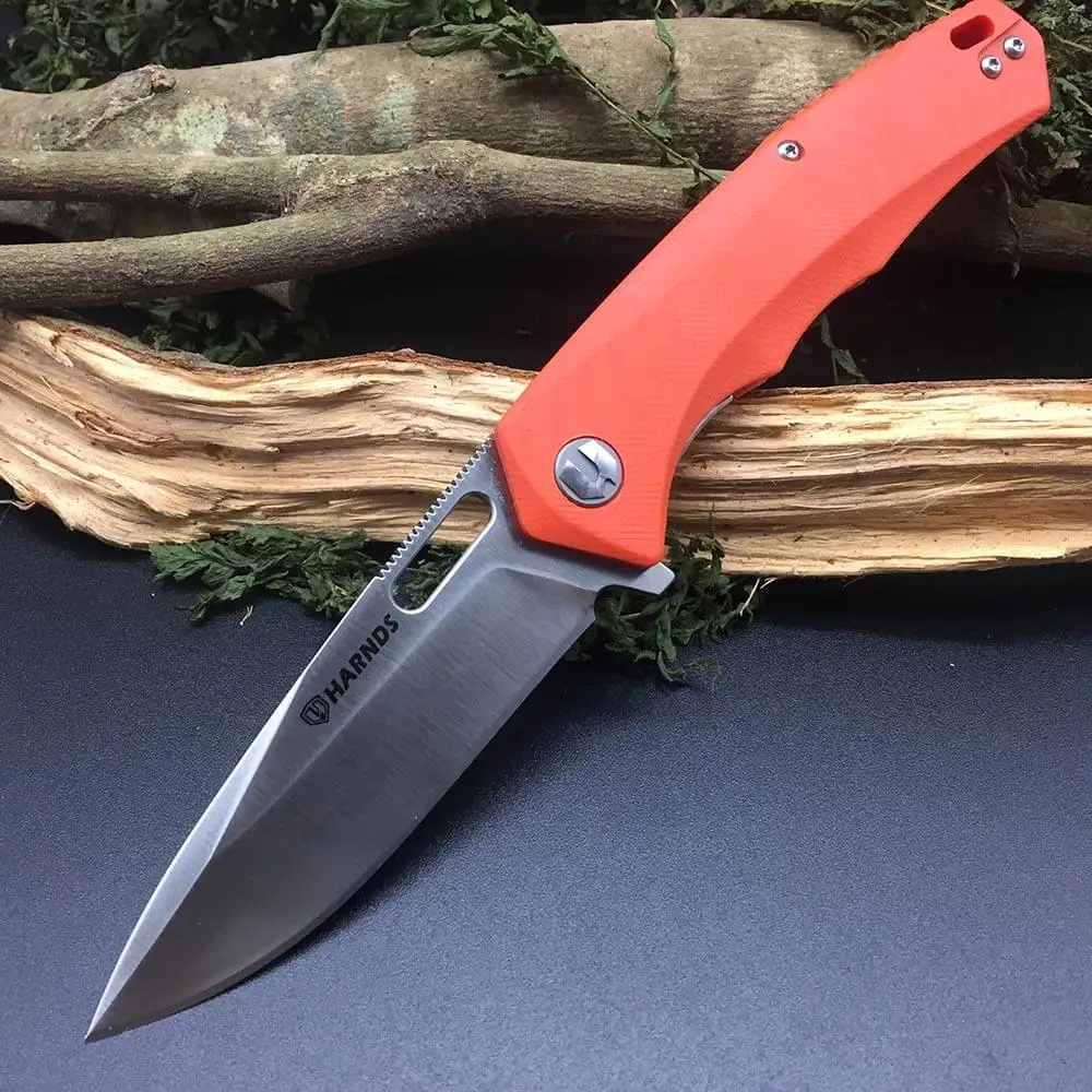 Harnds CK6118 Castor AUS-8 Blade G10 Handle Folding Knife HRC58-59 Outdoor Camping Survival Military EDC Tool bushcraft Knives