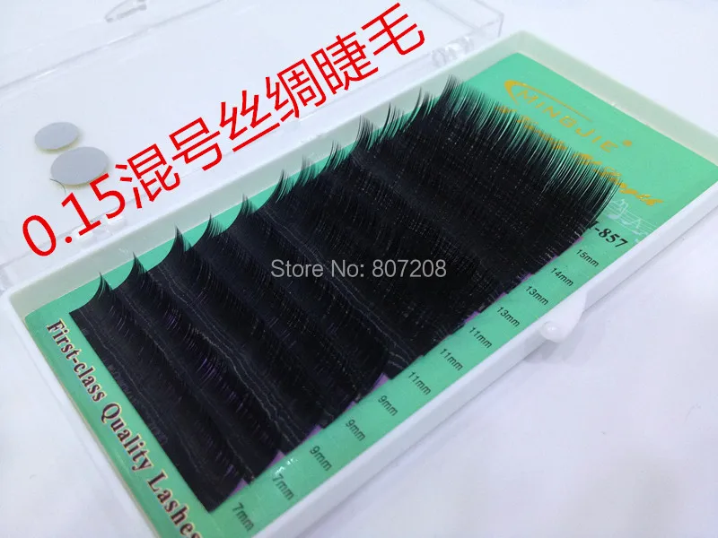 Mingjie C curl 0,15 мм 7-15 мм Смешанная Длина в одной коробке 12 строк ресницы, наращивание ресниц