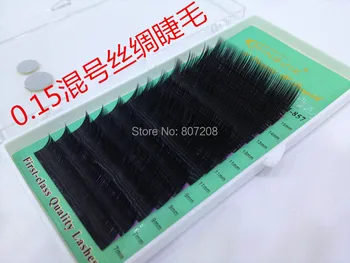 

New Mingjie C curl 0.15mm 7-15mm mix length in one box 12 rows Lashes Eyelash Extension