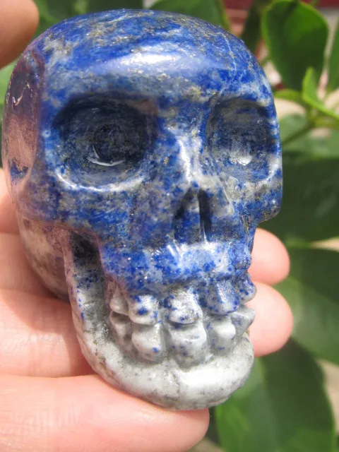 

188g Natural Lapis lazuli quartz crystal skull Healing