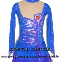 Заказные Взрослые платья для фигурного катания на льду с спандексом изящное Новое Брендовое платье для фигурного катания для соревнований DR2731