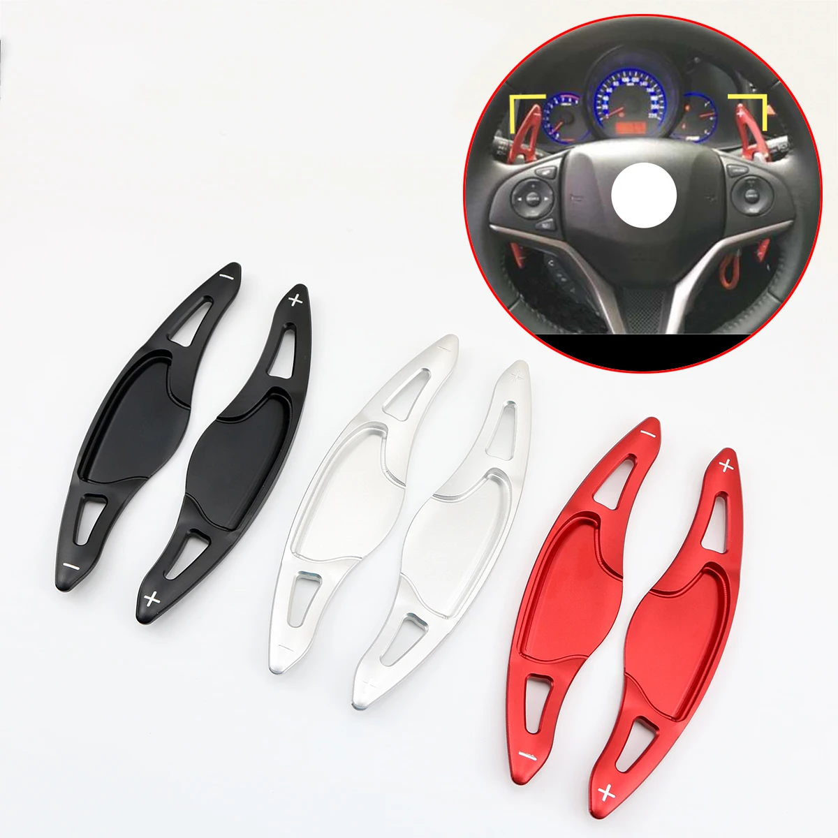 

For Honda CRV Civic 2016 2017 Accessories Steering Wheel Shift Paddle Plate Lever Extension Gear Shifter DSG Cover Aluminum