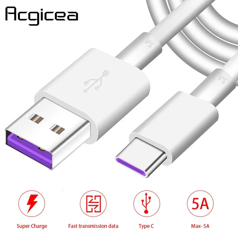 USB C Cable Type-C USB-C 1M 2M 3M 2.4A Quick Charge Data Cord For Samsung S10 S9 Huawei P30 P20 Xiaomi Mi 9 Mobile Phone Cables android type charger