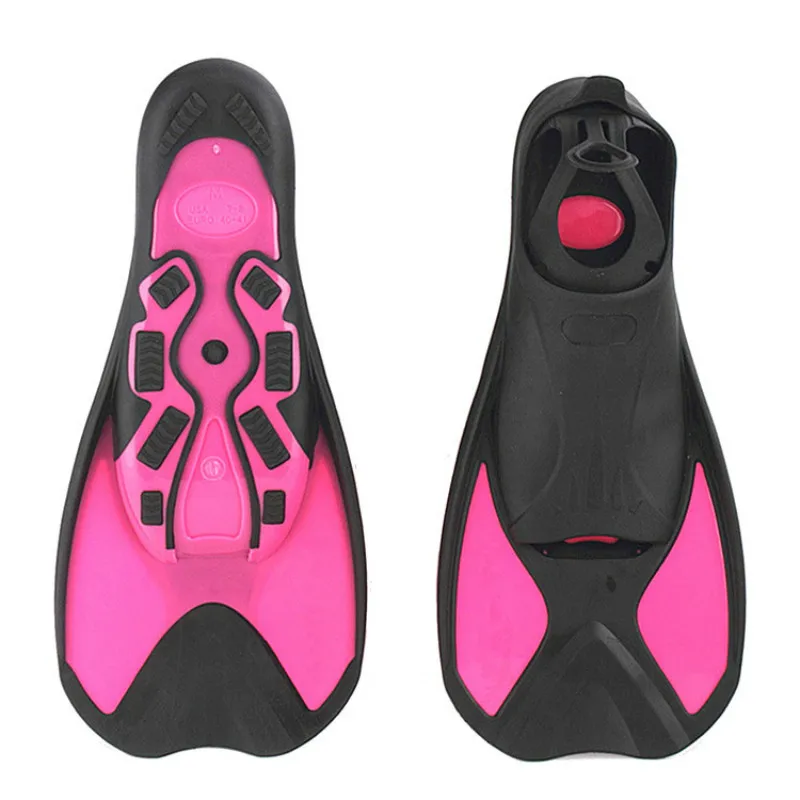 Swimming Fins Adult Snorkeling Foot Flipper Kids Diving Fins Beginner Swimming Equipment Portable short Frog shoes Children
