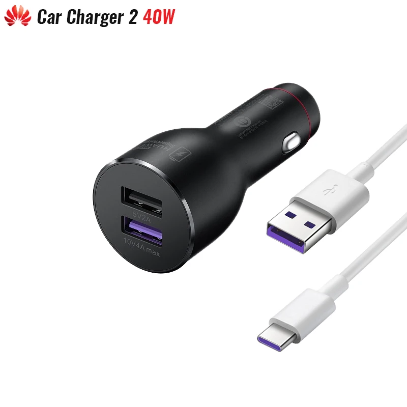 

Original Huawei SuperCharge Car Charger 2 Max 40W SCP Charge Fast Stay Cool Comprehensive Safety Global Certification CE FCC EAC