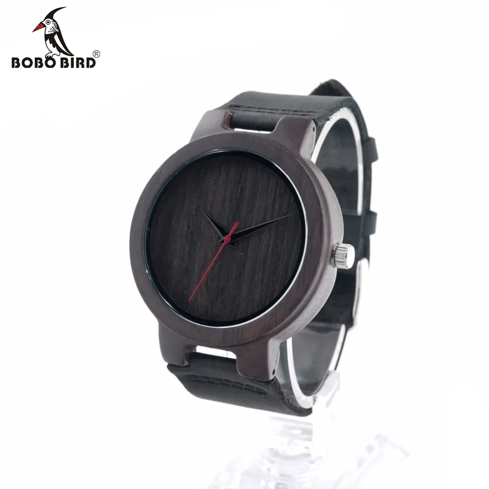 Prix pour BOBOBIRD C022 de Top Qualité Hommes Noir Sandale Bois Montres Marque De Luxe Robe Montres Avec Geniune de Conception Hommes En Cuir bandes Prix pour BOBOBIRD C022 de Top Qualité Hommes Noir Sandale Bois Montres Marque De Luxe Robe Montres Avec Geniune de Conception Hommes En Cuir bandes