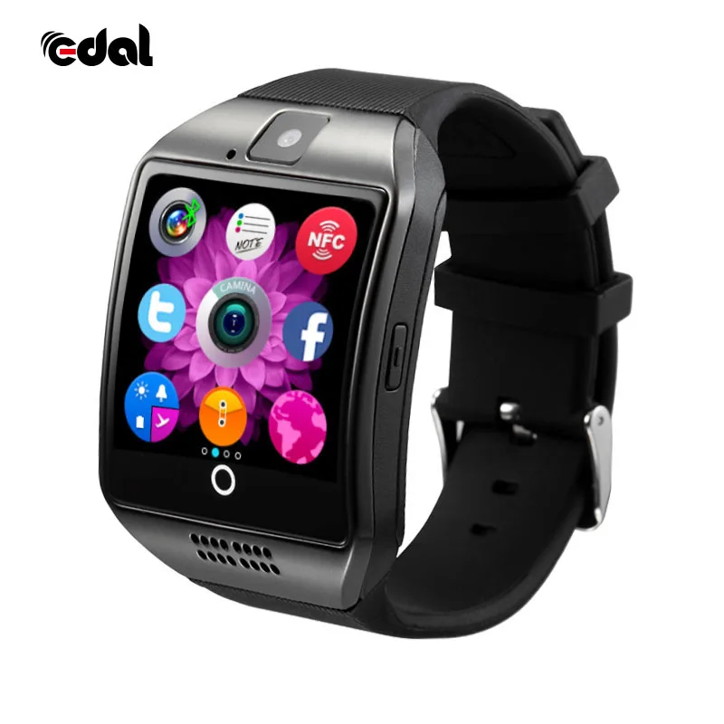 

US Shipping Q18 Smart watch with Touch Screen camera TF card Bluetooth smartwatch for Android IOS Phone
