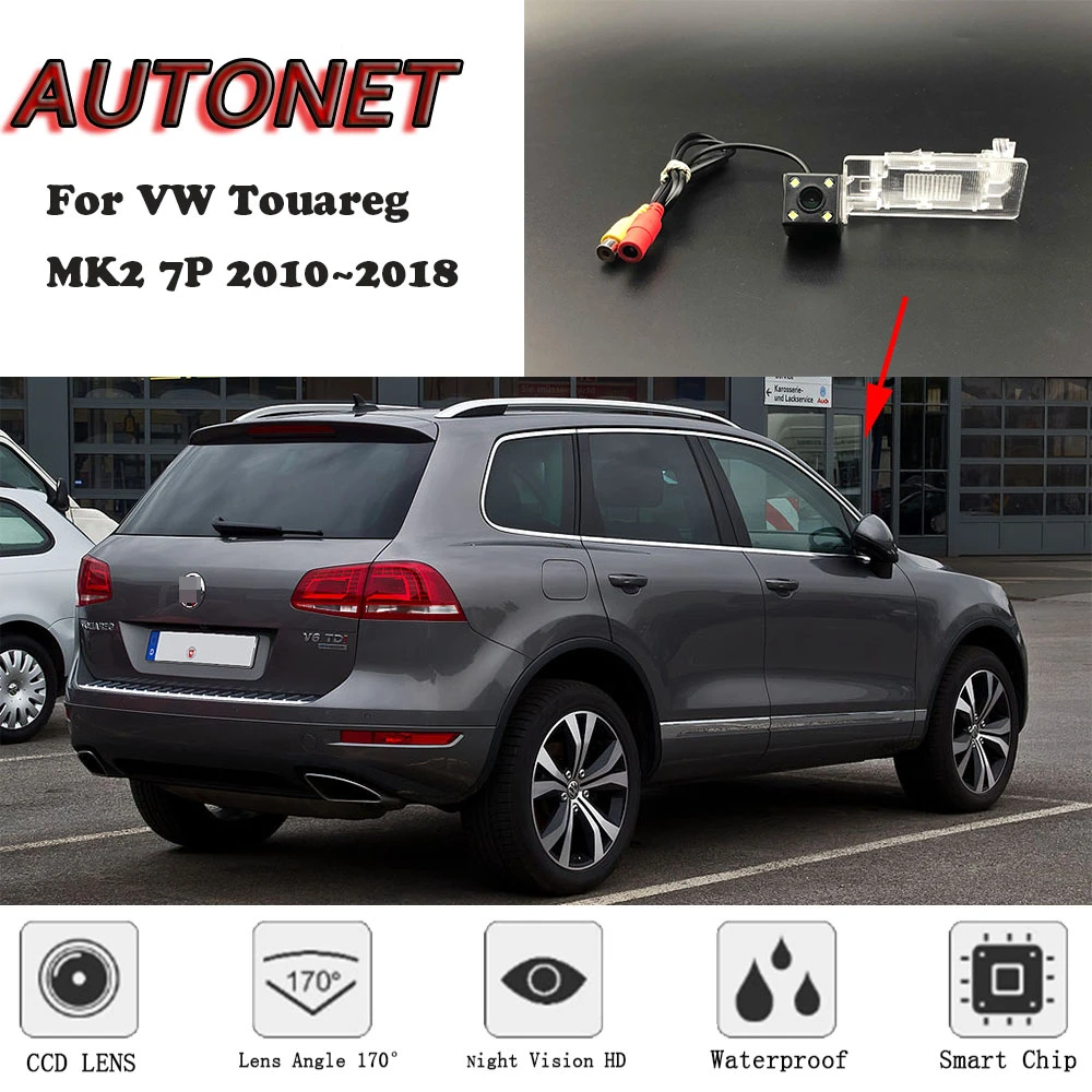 Autonet احتياطية الرؤية الخلفية كاميرا لفولكس واجن فولكس فاجن طوارق Mk2 7 P 2010 2018 ليلة الرؤية ترخيص كاميرا لوحية كاميرا لموقف السيارات Vehicle Camera Aliexpress