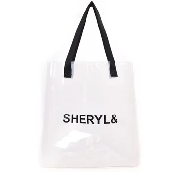 

LJL-Transparent Women'S Handbag Fashion Bag Transparent Plastic Jelly Bag Beach Bag Summer Shoulder Shoulder Bag