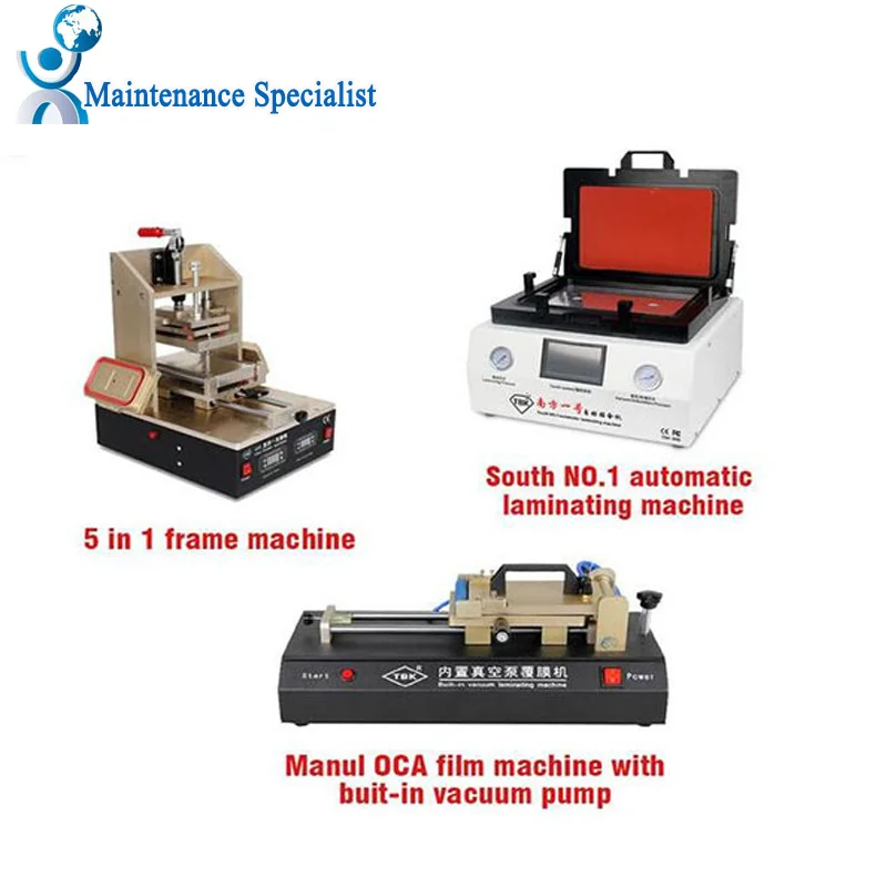 Newest TBK 808 Automatic Bubble Removing Machine OCA Vacuum Laminating Machine 5 in1 Frame Separator machine