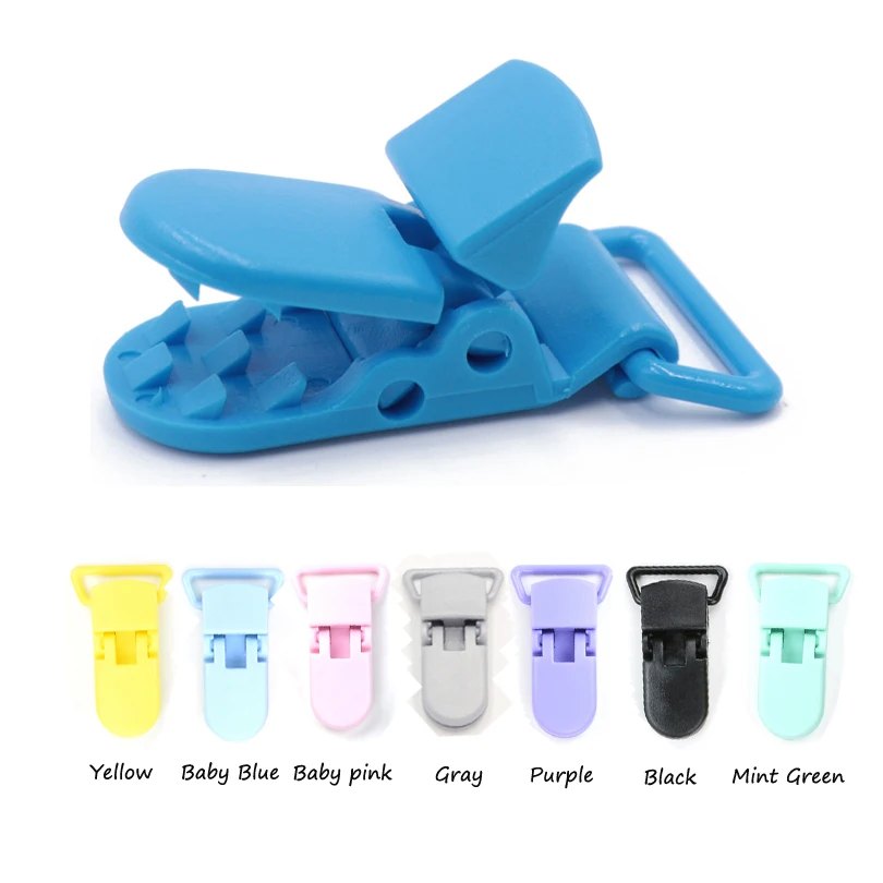 

20/50pcs/lot Baby Plastic Pacifier Clips Jewelry Making Pacify Soother Holder For Baby Feeding Accessories Tools Multi Colors