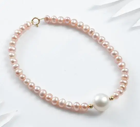 

charming south sea multicolor 7-12mm pearl bracelet 7.5-8