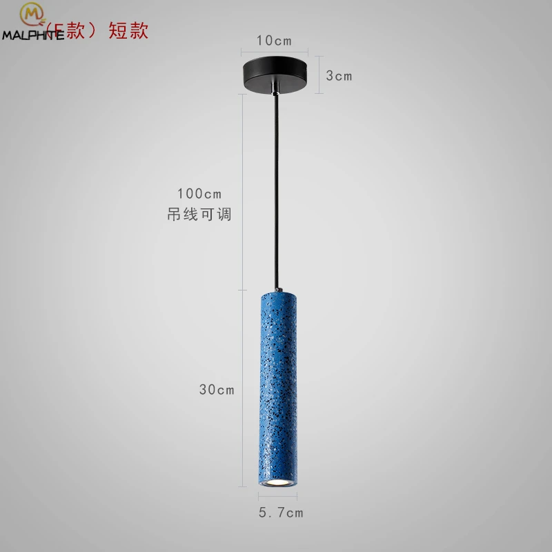 Новые Современные Мраморные подвесные светильники промышленные декоративные светильники бетонный цементный цилиндр труба подвесной светильник кафе бар подвесное освещение - Цвет корпуса: F