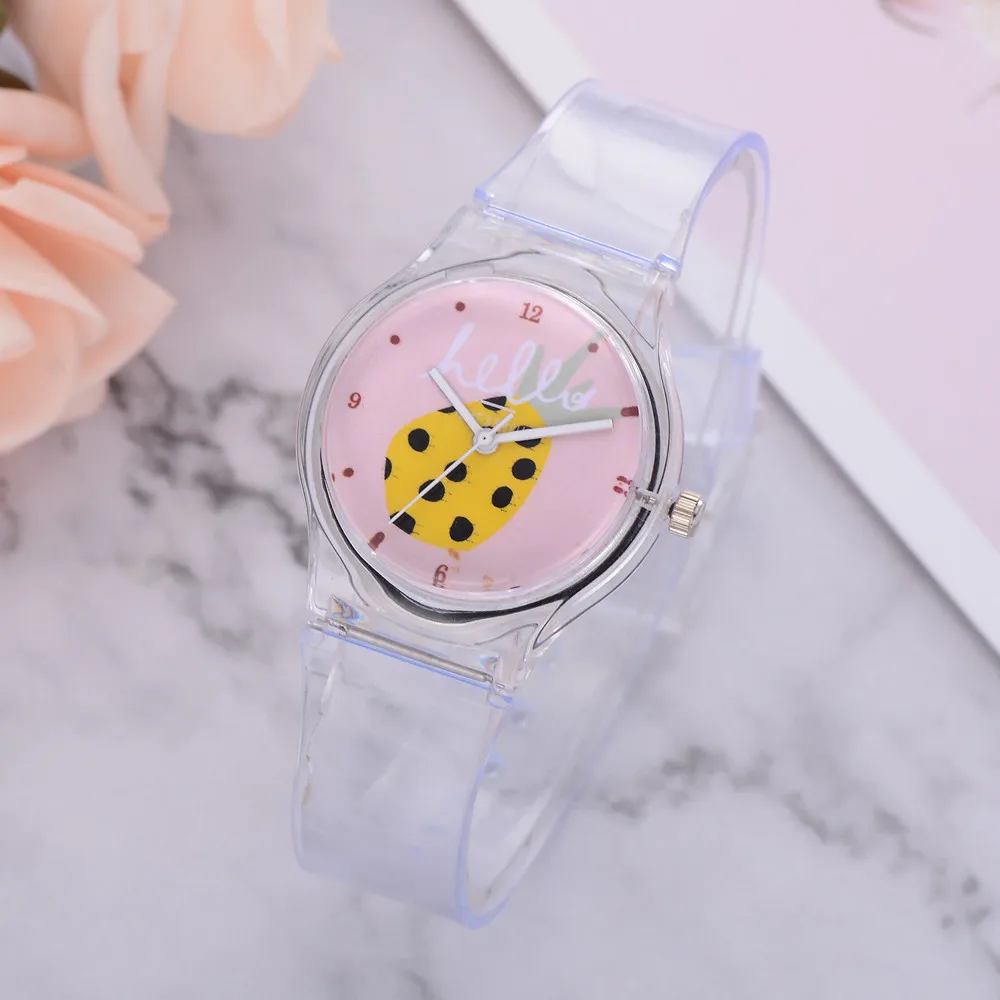 

Duobla Fashion Women Alloy Analog Quartz Watches Casual Ladies Fruit Pattern Wristwatch Clock Silicon Strap Bracelet 2019 30Q