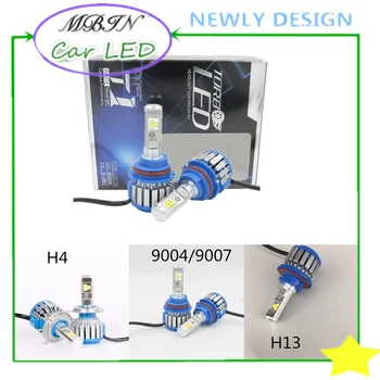 

On sale!!! Dual beam H4 9004/9007 H13/9008 40W 4000LM MBIN T1 Led headlight 6000k 12-24v fog Bulb fan cooling Driving lamp
