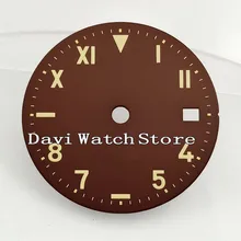 28,5 мм коричневый и черный циферблат подходит 2836/2813/3804, механизм Miyota 82 серии P891