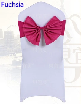 

Fuchsia colour chair sash butterfly style bow tie lycra sash wedding decoration banquet chairs spandex sash wholesale