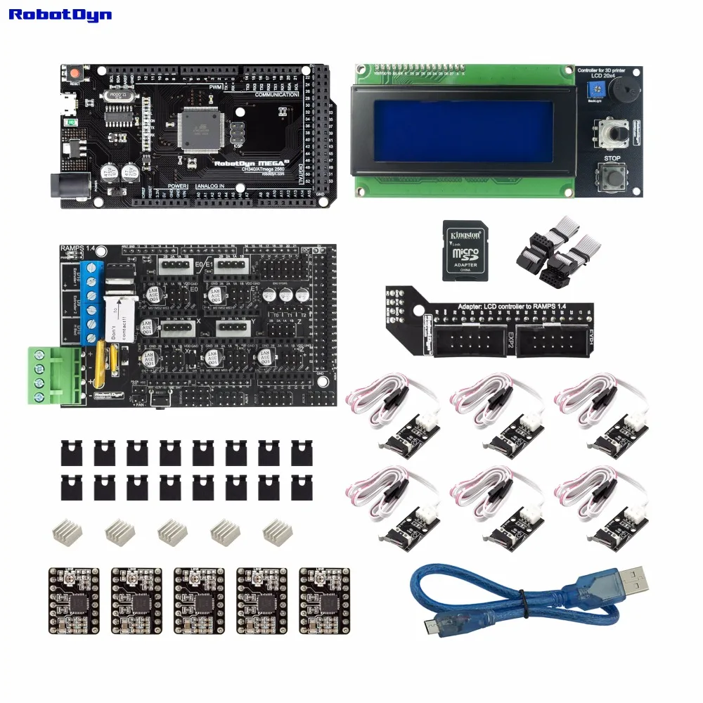 3D принтер и CNC KIT3. MEGA 2560+ RAMPS 1,4+ LCD2004 контроллер+ драйверы+ конец-стоп