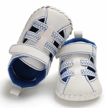 

Newly Summer Baby Boy PU Soft Sole Anti-slip Crib Shoes First Walkers Walking Fashion Breathable Sneakers Infant Shoes
