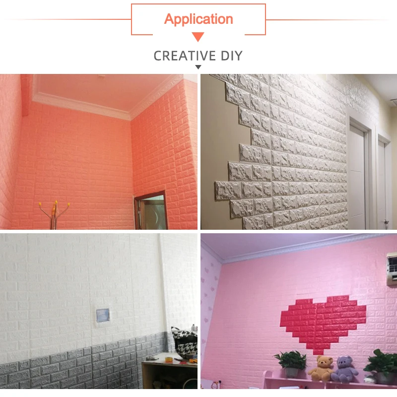 10 pcs 3D Wall Paper Brick Waterproof Wall paper 3D DIY Self-Adhesive Decor For Bedroom Kids Room Living Room Wallpaper Paper 10 pcs 3D Wall Paper Brick Waterproof Wall paper 3D DIY Self-Adhesive Decor For Bedroom Kids Room Living Room Wallpaper Paper