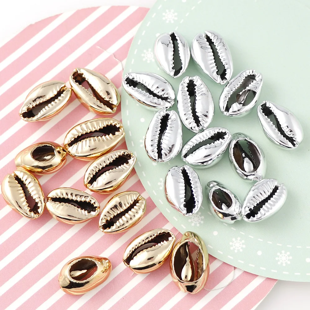 

20PC New 10-17cm Mix Gold Silver Plated Shell Natural Sea Shell For DIY Handmade Jewelry Making Pendant