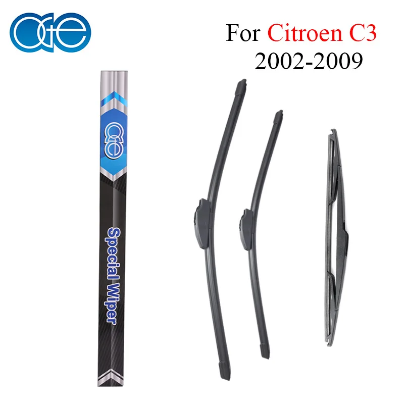 

Oge Front And Rear Wiper Blades For Citroen C3 2002 2003 2004 2005 2006 2007 2008 2009 Windshield Car Accessories