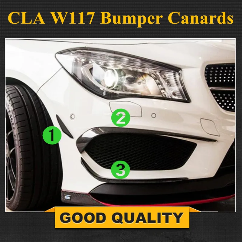 Для Mercedes Benz CLA W117 бампер из углеродного волокна удлинители класс CLA180 CLA200 CLA250 CLA45 AMG