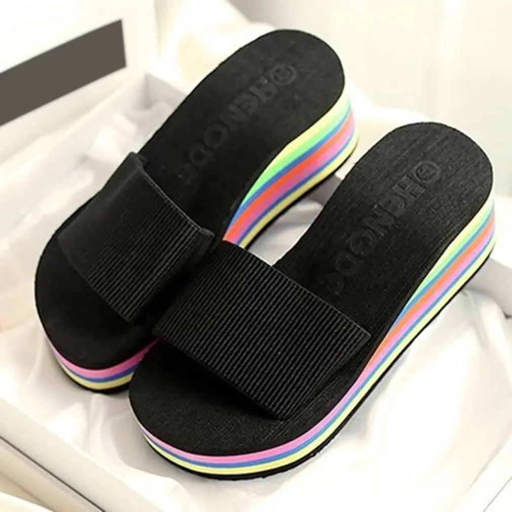 

Fashion Women Sandals Summer Beach Shoes Slip-on Slippers Casual Daily Wear Anti-slip Comfortable Platform Shoes