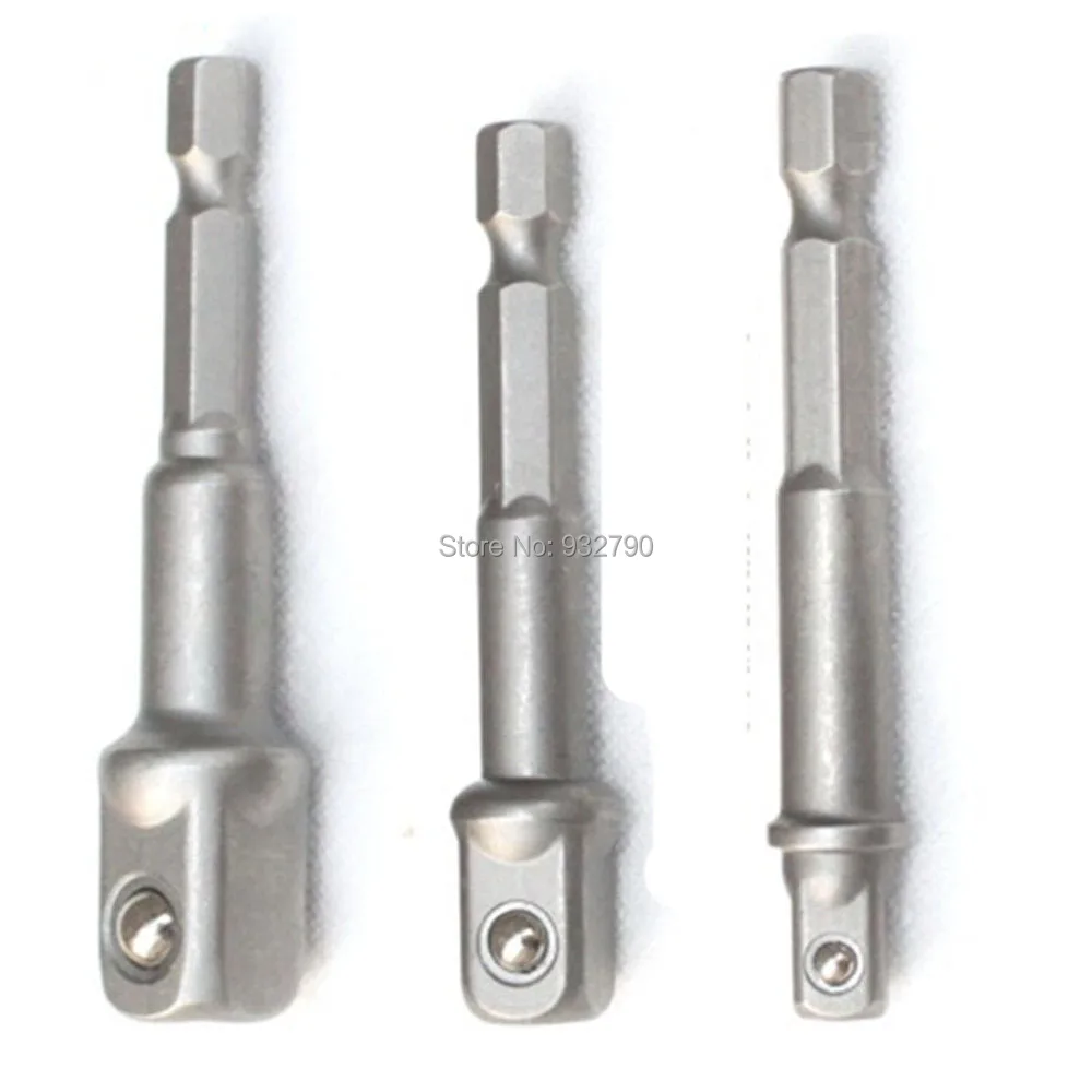 8PCS Socket Bits Adaptateur Set Hex Drill Nut Driver Power Tige 1//4/" 3//8/" 1//2/" S