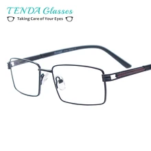 Мужские классические очки металлические прямоугольные очки с пружинным шарниром для близорукости чтения по рецепту Мультифокальные линзы