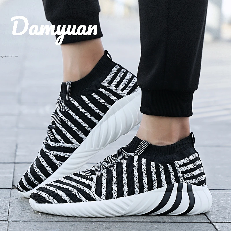 

2019 Damyuan Fashion Men Casual Running Sport Shoes Man Breathable Socks Sneaker Lovers Canvas Walking Non-leather Casual Shoes