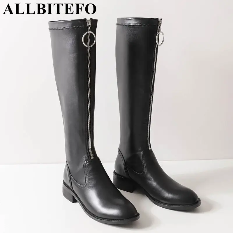 ALLBITEFO/Брендовые женские ботинки из натуральной кожи и искусственной Сапоги до