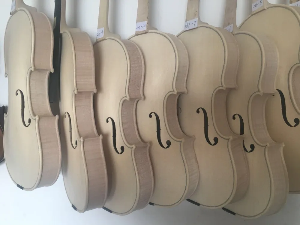 

4/4 Violino Unvarnished top and back 10pcs violins wholesale
