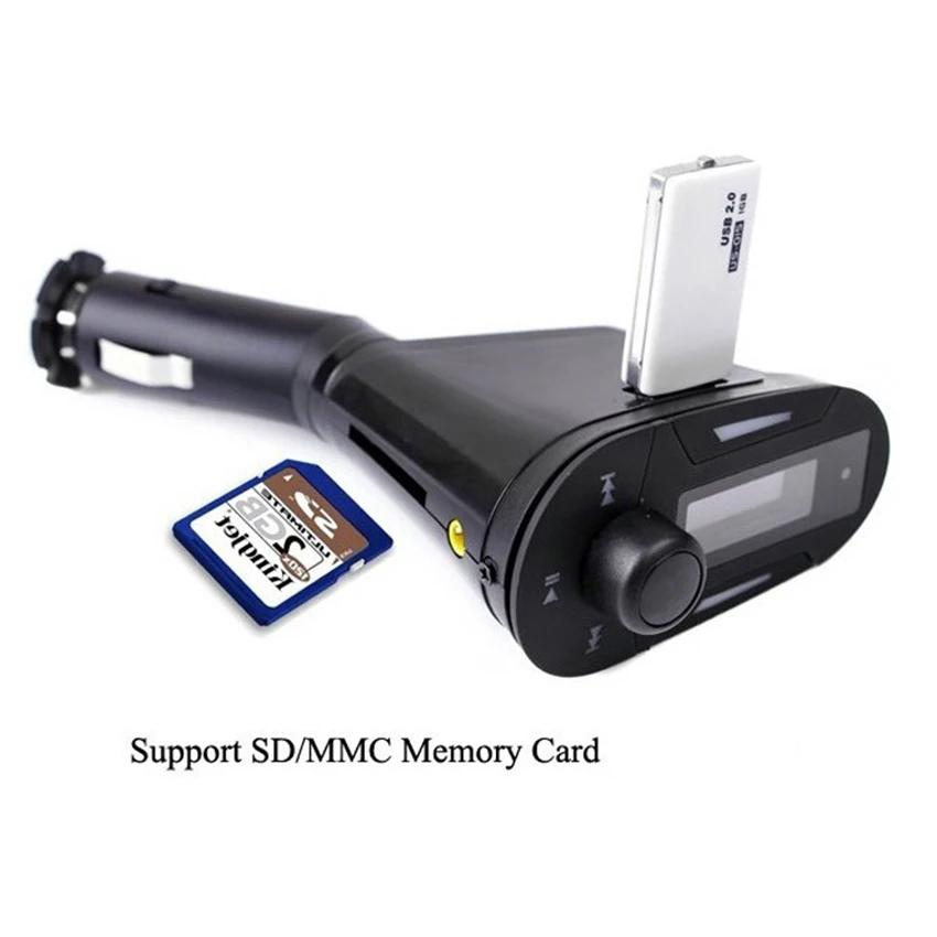 Горячее USB 2 0 автомобильное зарядное устройство MP3 плеер 12V 24 быстрое ЖК экран