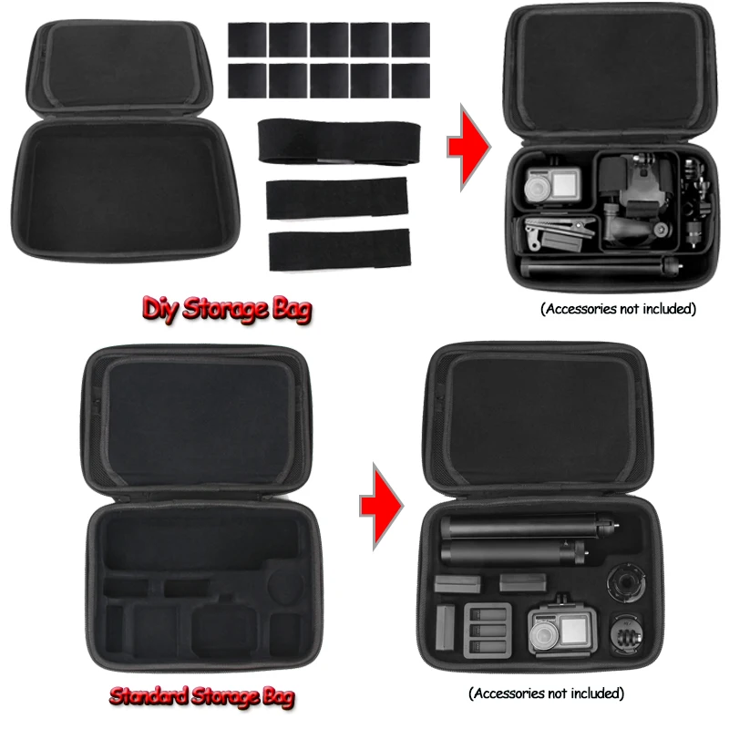 

Go Pro Accessories Portable Carry Case Collection DIY Storage Bag Box For OSMO Action Camera Accessories