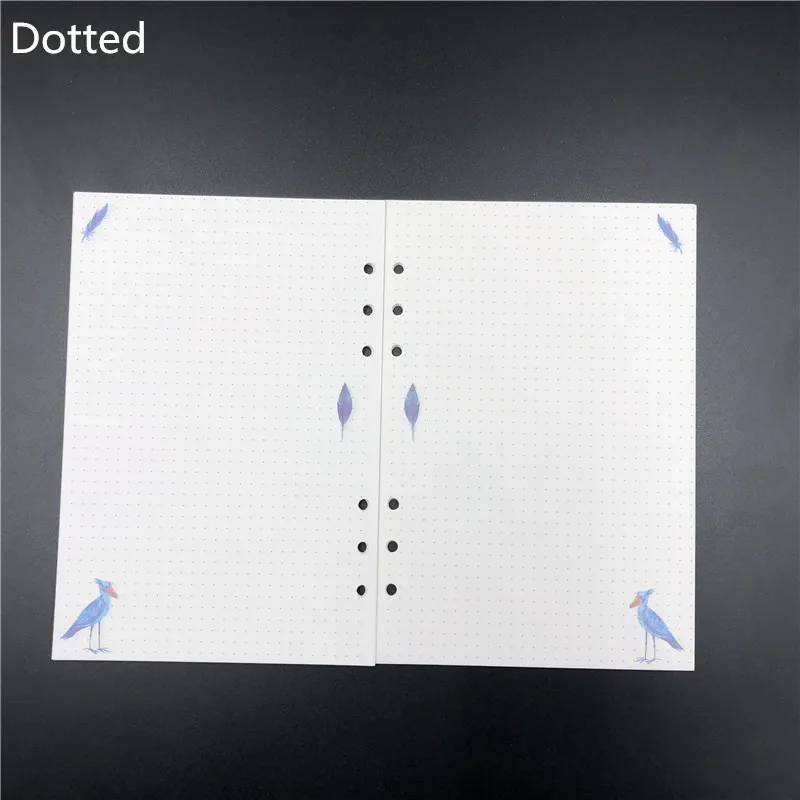 Fromthenon A5A6A7 6 отверстий переплетная записная книжка Заправка для спирального планировщика наполнитель бумаги внутри страницы дневник Еженедельный ежемесячный точечная сетка - Цвет: Dotted