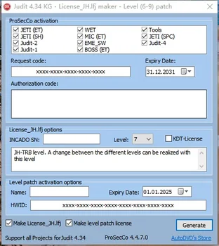 

Jungheinrich (JETI) Judit -4 License SH ET 3 IN ONE keygen+Level 2-9 (support For Judit v4.30-4.33)