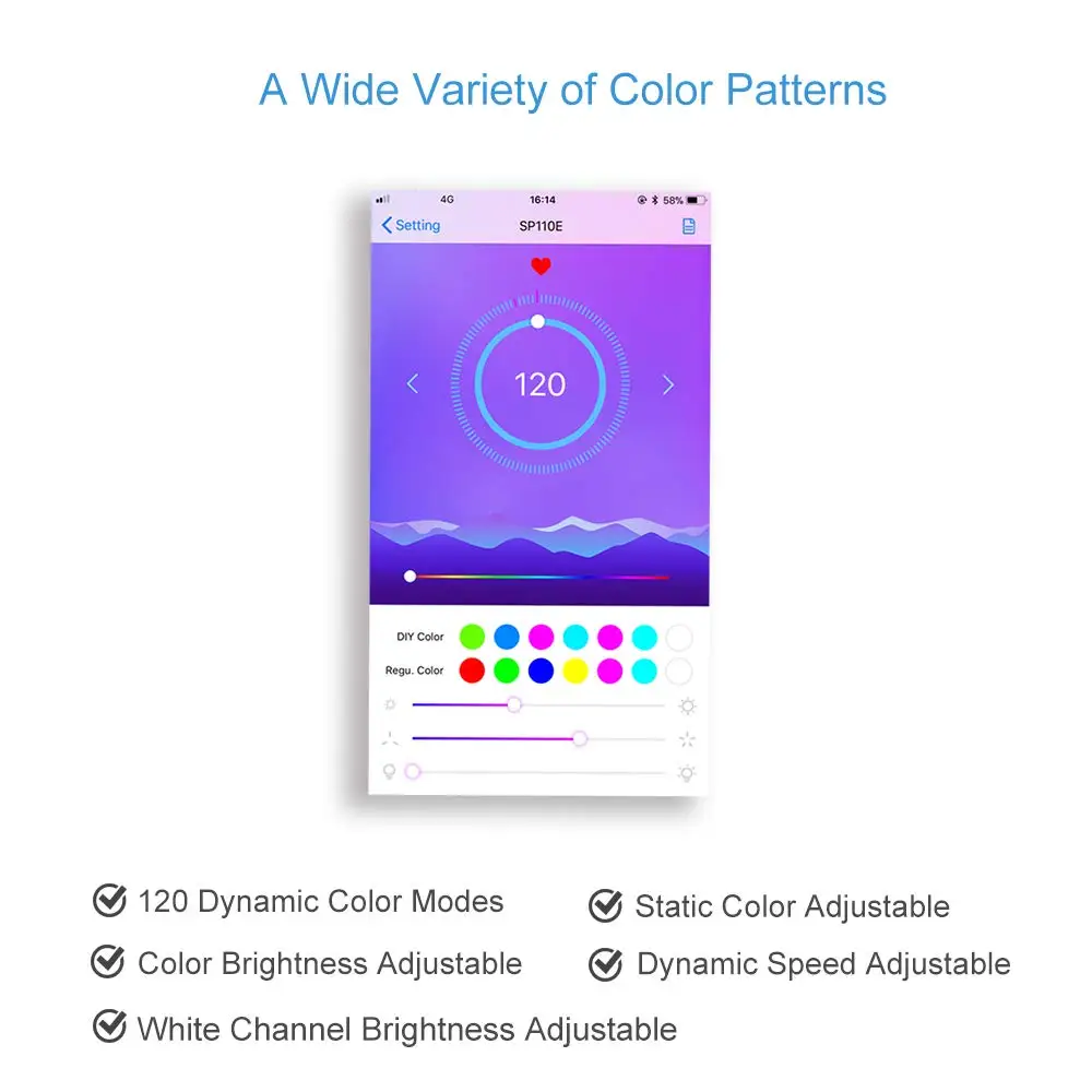 Цифровая светодиодная лента RGB Dream color 5050 SP110E приложение Bluetooth контроллер адресуемый WS2811 пиксельные полосы 12 в 5-20 м комплект для дома